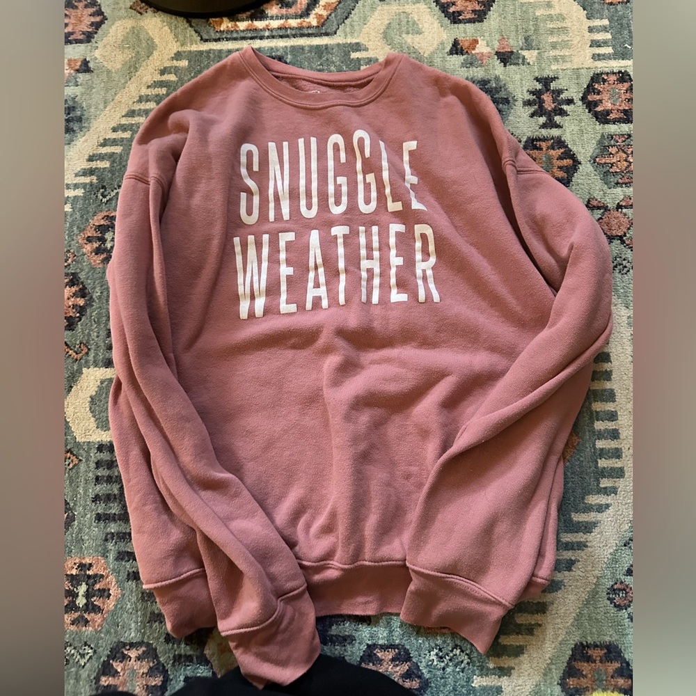 Pink 'Snuggle Weather' Sweatshirt